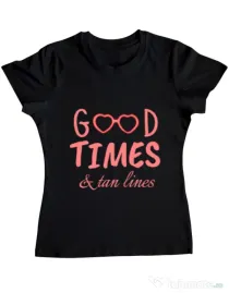 Tricou ADLER dama Tan lines Negru