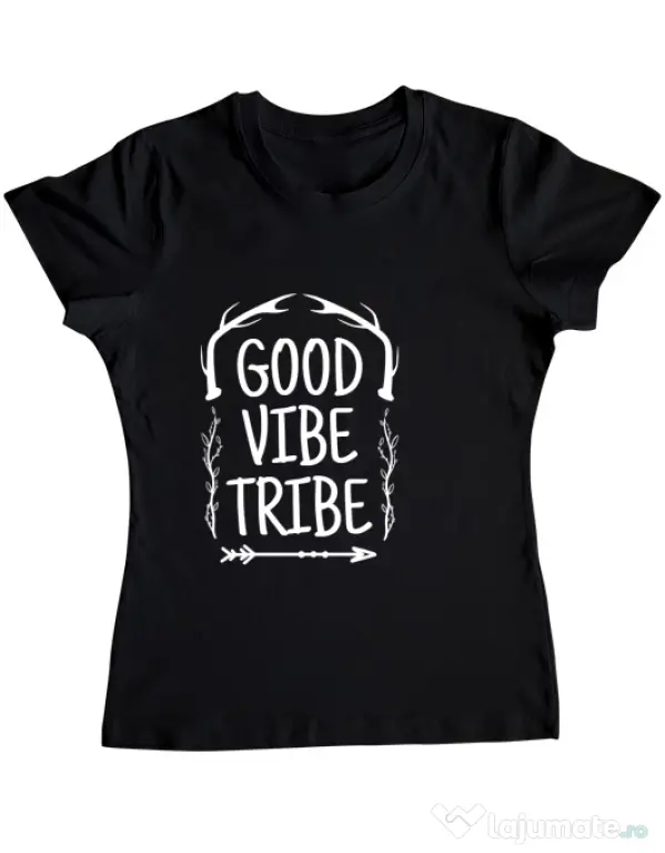 Tricou ADLER dama Good vibe tribe Negru
