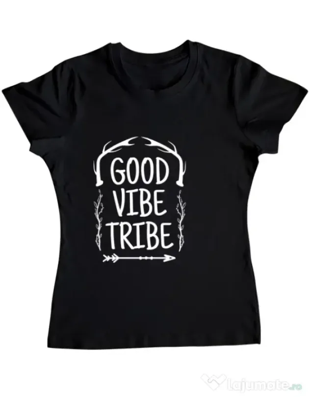 Tricou ADLER dama Good vibe tribe Negru