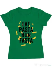 Tricou ADLER dama Eat pasta Verde mediu