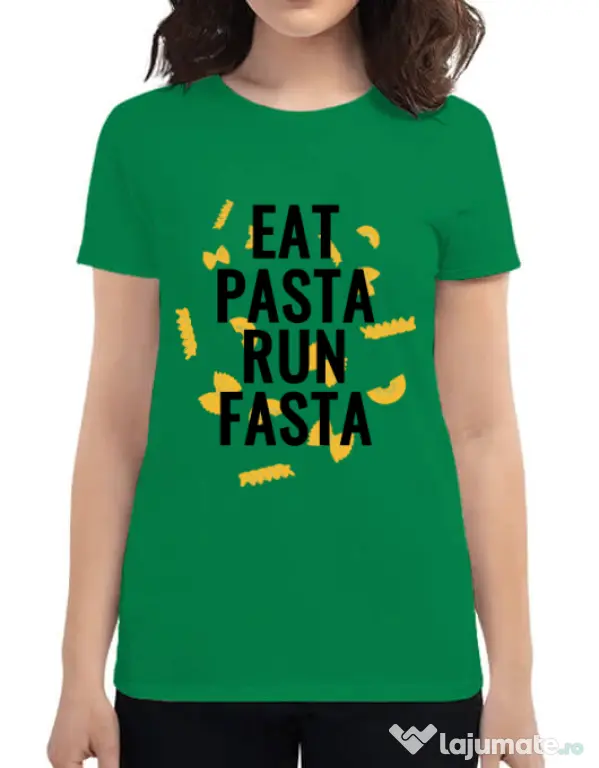 Tricou ADLER dama Eat pasta Verde mediu