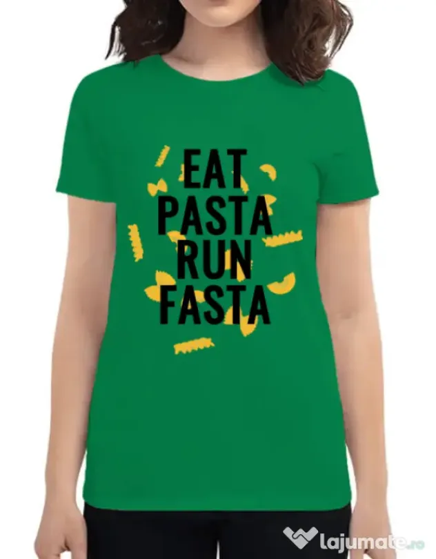 Tricou ADLER dama Eat pasta Verde mediu