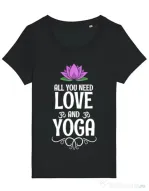 Tricou STANLEY STELLA dama Love and yoga Negru