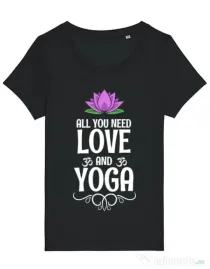 Tricou STANLEY STELLA dama Love and yoga Negru