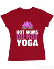 Tricou ADLER dama Hot yoga Rosu