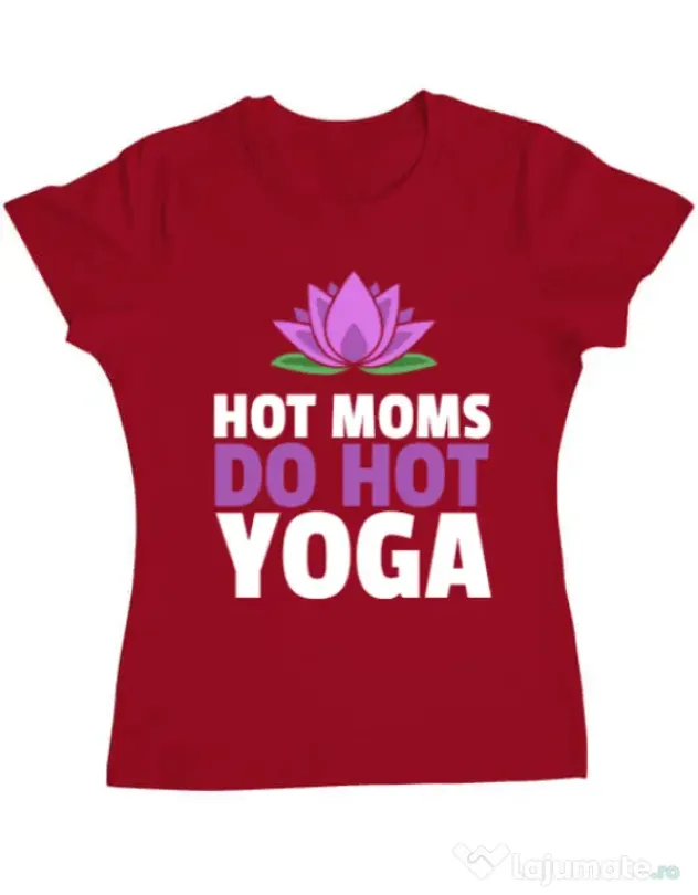 Tricou ADLER dama Hot yoga Rosu