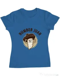 Tricou ADLER dama Number Juan Albastru azuriu