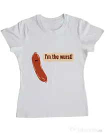 Tricou ADLER dama I’m the wurst Alb