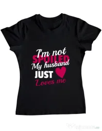 Tricou ADLER dama I’m not spoiled Negru