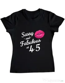 Tricou ADLER dama Sassy and fabulous Negru