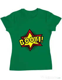 Tricou ADLER dama Boom! Verde mediu