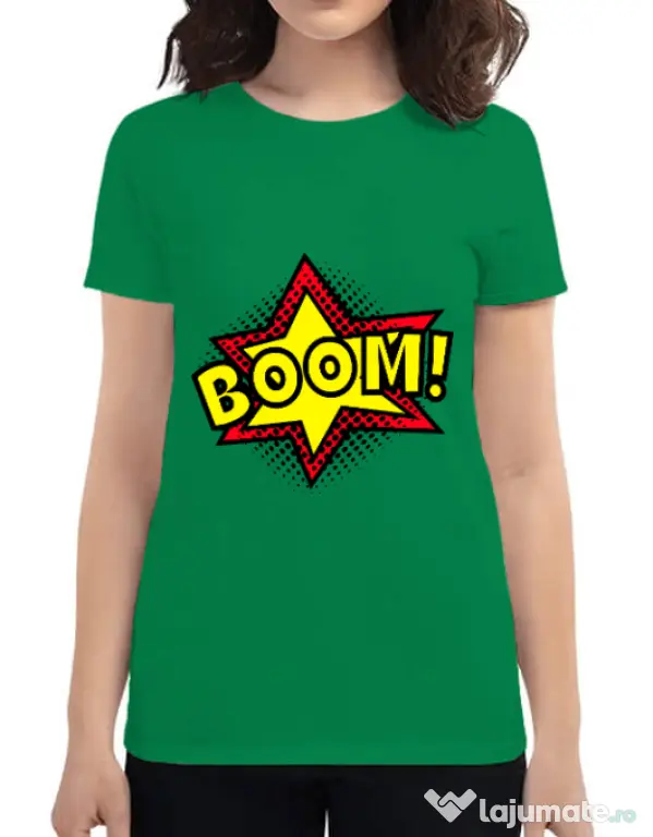 Tricou ADLER dama Boom! Verde mediu