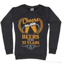 Bluza ADLER dama Birthday Cheers Negru melanj