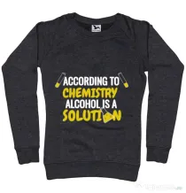 Bluza ADLER dama Alcohol is a solution Negru melanj