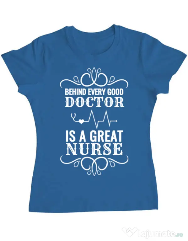 Tricou ADLER dama Great nurse Albastru azuriu