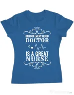 Tricou ADLER dama Great nurse Albastru azuriu