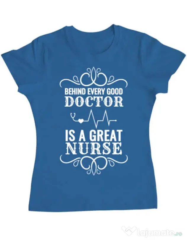 Tricou ADLER dama Great nurse Albastru azuriu