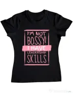 Tricou ADLER dama I’m not bossy Negru