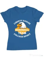 Tricou ADLER dama Liberty eagles Albastru azuriu