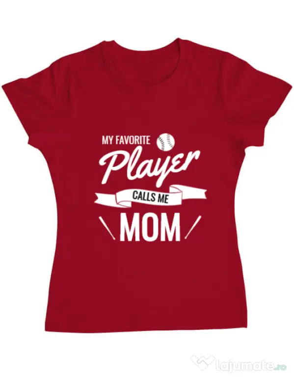 Tricou ADLER dama My favorite player Rosu