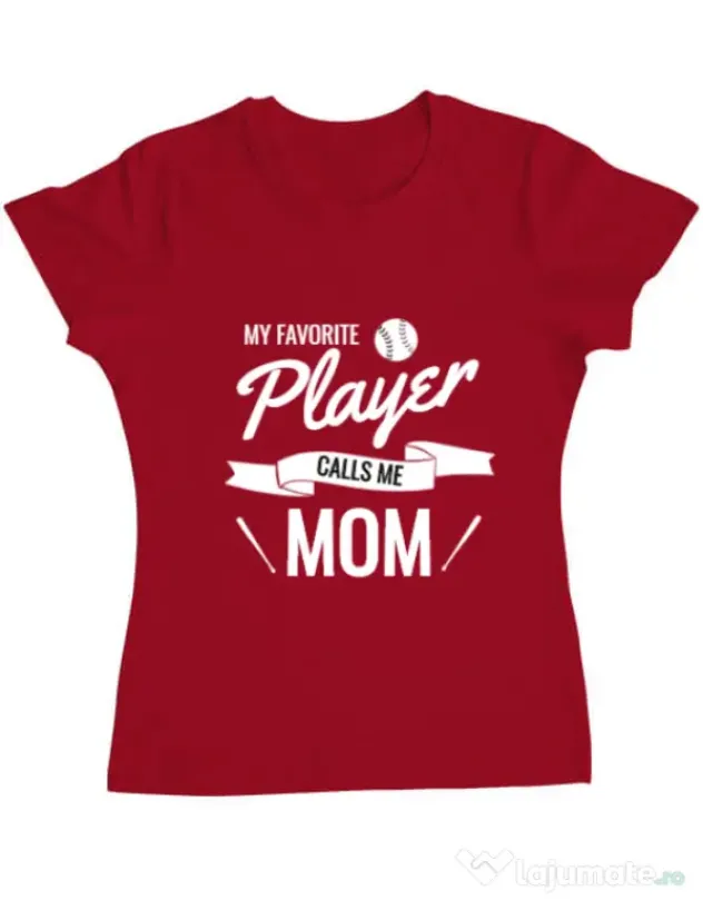 Tricou ADLER dama My favorite player Rosu