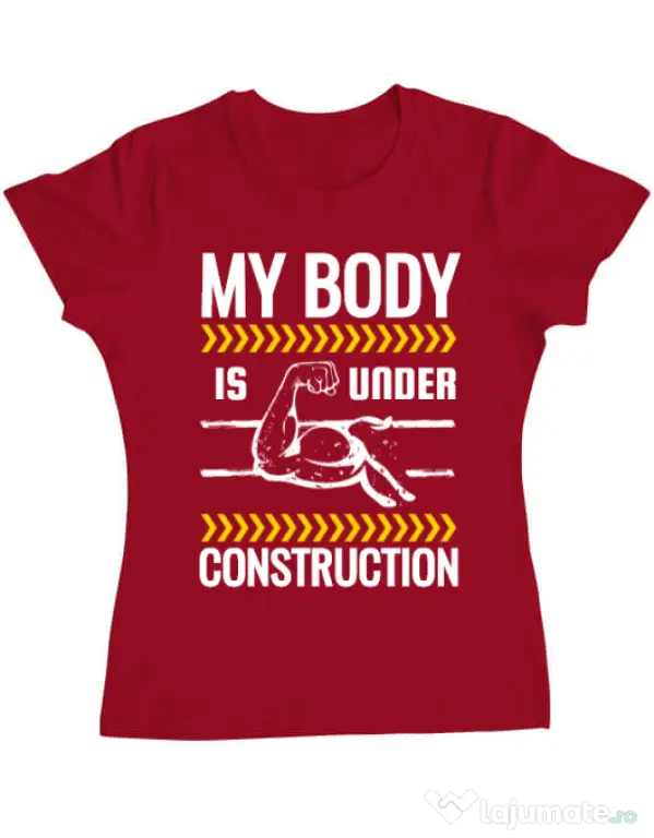 Tricou ADLER dama Under construction Rosu