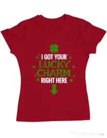 Tricou ADLER dama Lucky charm Rosu