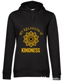 Hoodie dama cu gluga Kindness Negru