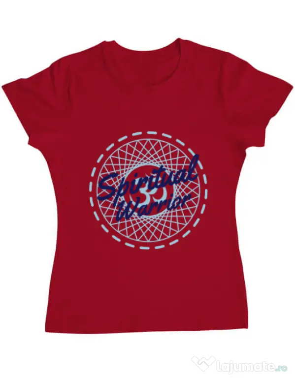 Tricou ADLER dama Spiritual warrior Rosu