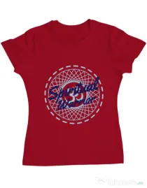 Tricou ADLER dama Spiritual warrior Rosu