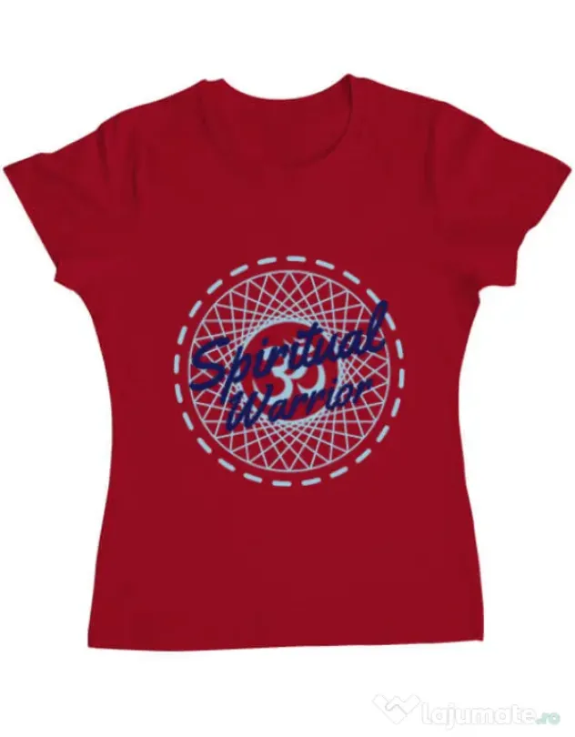Tricou ADLER dama Spiritual warrior Rosu