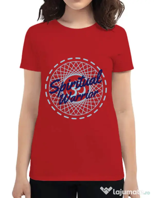 Tricou ADLER dama Spiritual warrior Rosu