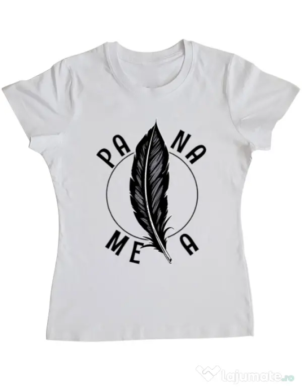 Tricou ADLER dama Pana mea Alb