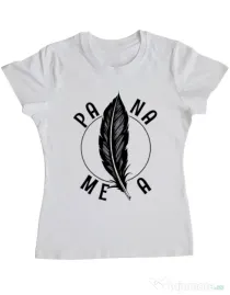 Tricou ADLER dama Pana mea Alb