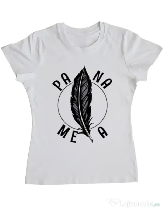 Tricou ADLER dama Pana mea Alb