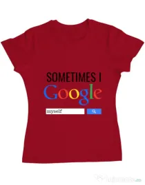 Tricou ADLER dama I google myself Rosu