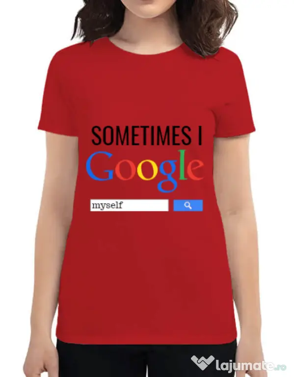 Tricou ADLER dama I google myself Rosu