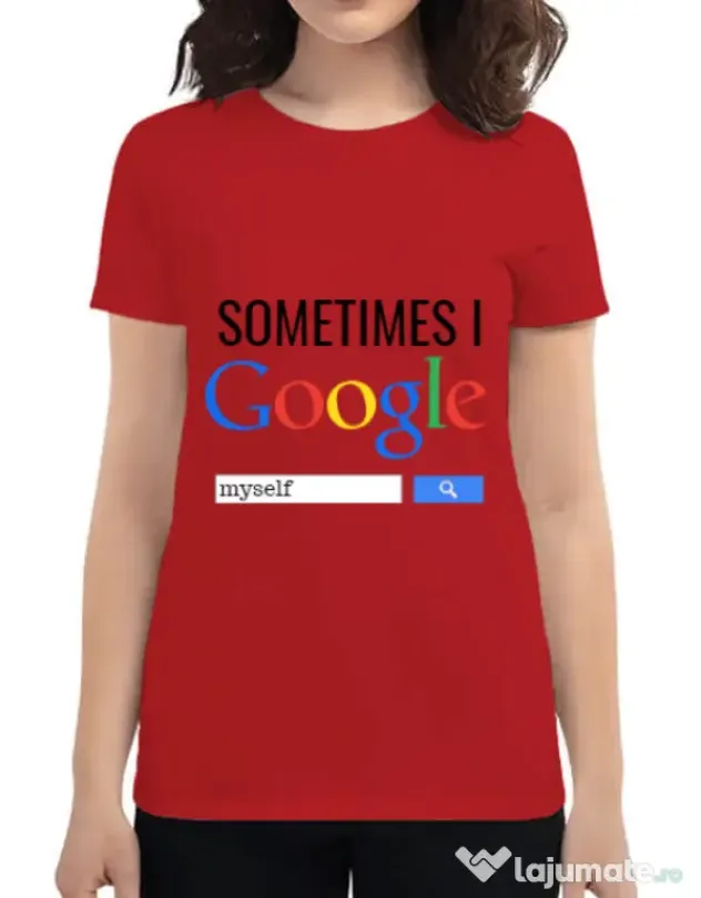 Tricou ADLER dama I google myself Rosu