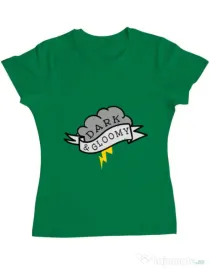 Tricou ADLER dama Dark and gloomy Verde mediu