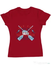 Tricou ADLER dama You stopped fishing Rosu