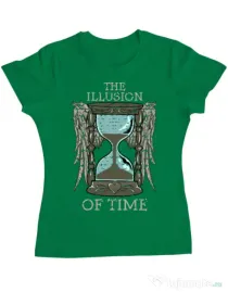 Tricou ADLER dama The illusion of time Verde mediu