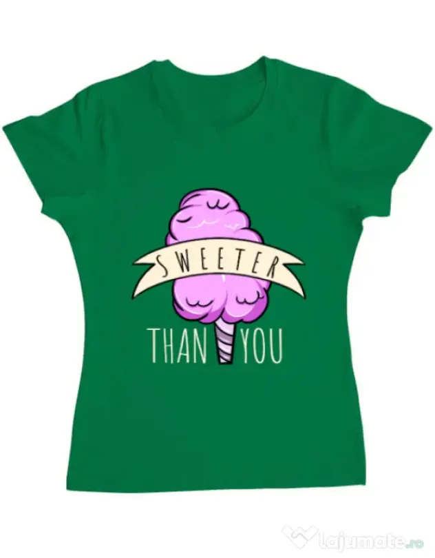 Tricou ADLER dama Sweeter than you Verde mediu
