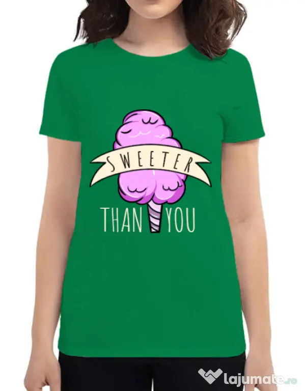 Tricou ADLER dama Sweeter than you Verde mediu