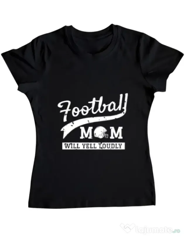 Tricou ADLER dama Football mom Negru