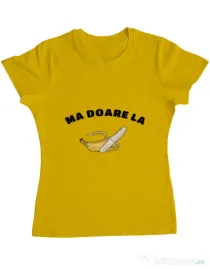 Tricou ADLER dama Ma doare Galben