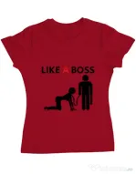 Tricou ADLER dama Like a boss Rosu