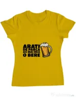 Tricou ADLER dama As mai bea o bere Galben
