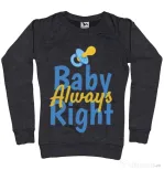 Bluza ADLER dama Baby always right Negru melanj