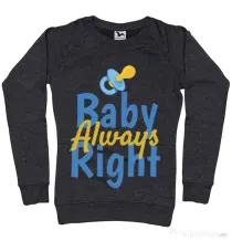 Bluza ADLER dama Baby always right Negru melanj