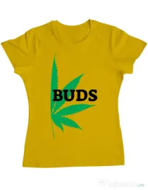 Tricou ADLER dama Best buds 2 Galben